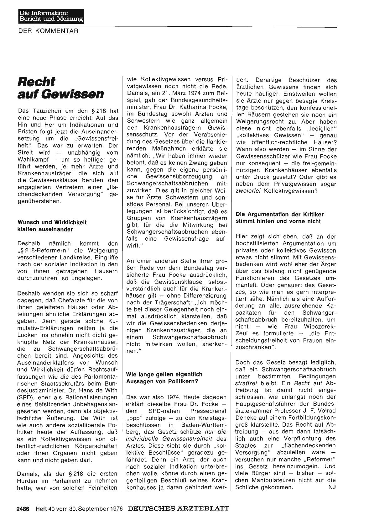 Vorschauseite 1: Recht auf Gewissen
