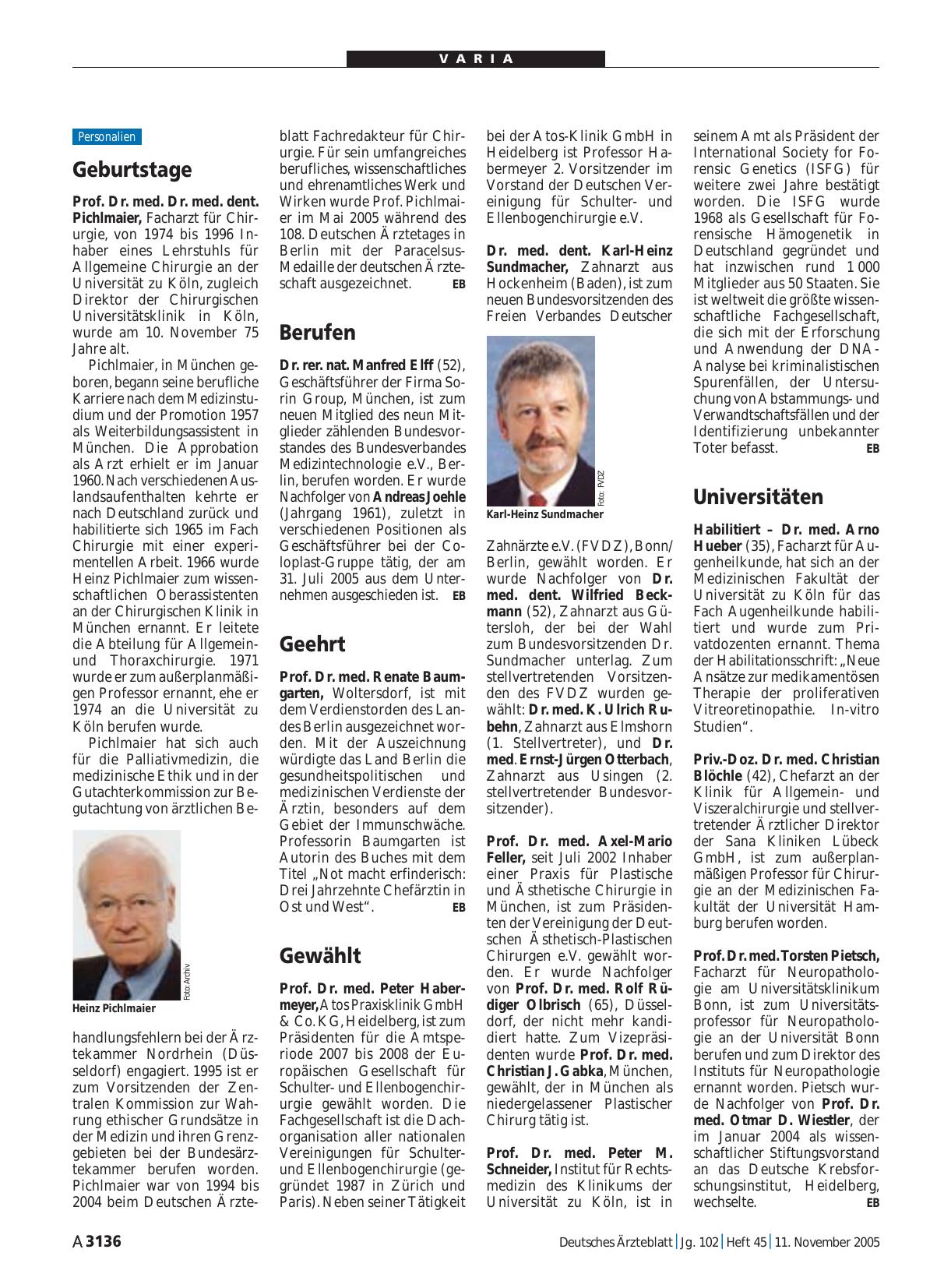 Vorschauseite 1: Geehrt