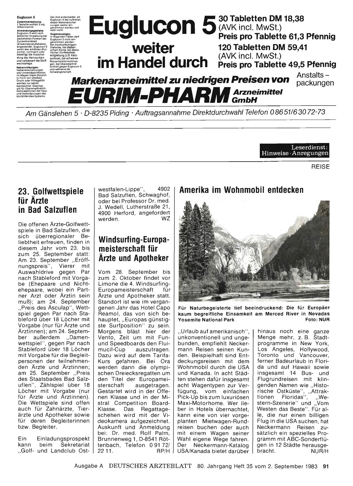 Vorschauseite 1: Windsurfing-Europameisterschaft für Ärzte und Apotheker