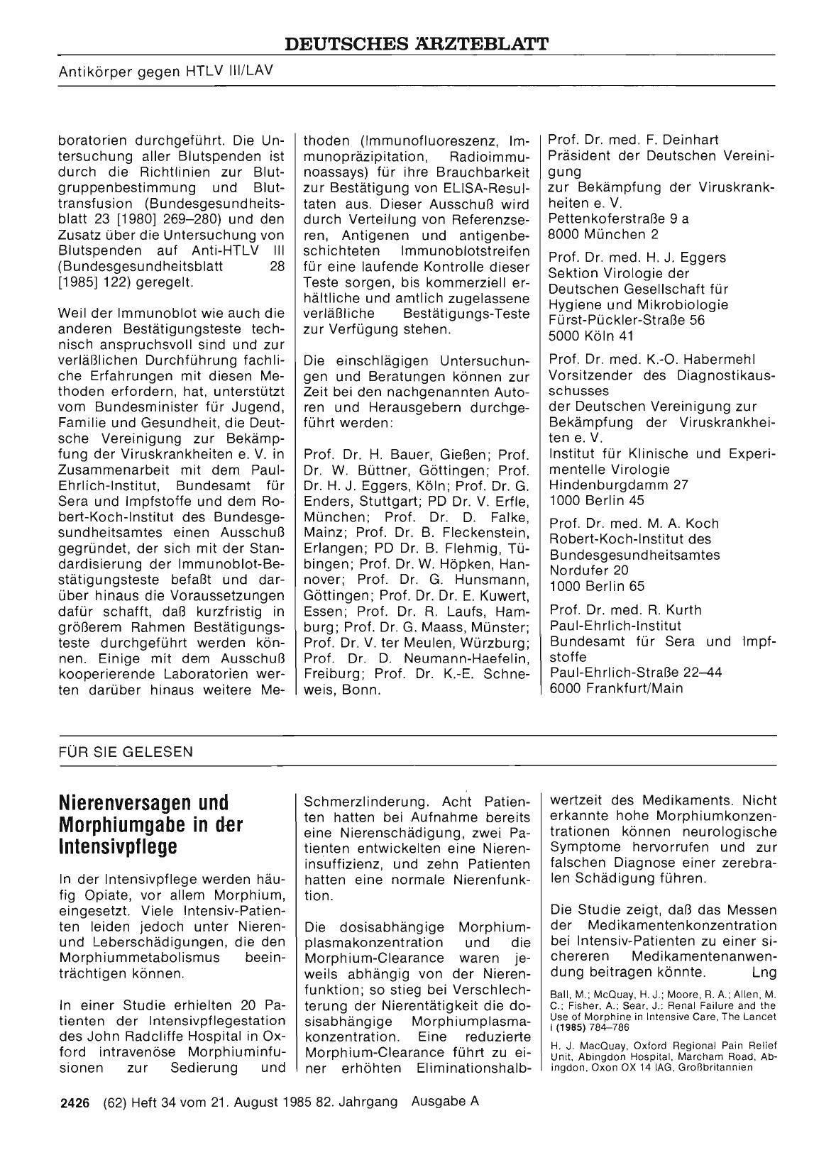 Vorschauseite 1: Nierenversagen und Morphiumgabe in der Intensivpflege