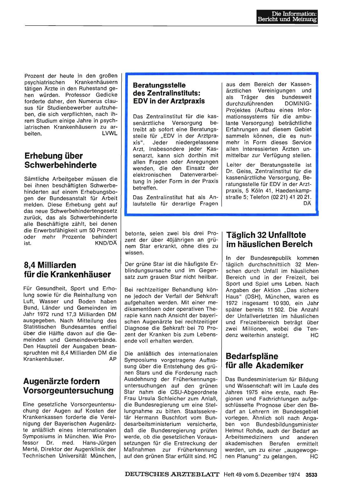 Vorschauseite 1: Bedarfspläne für alle Akademiker