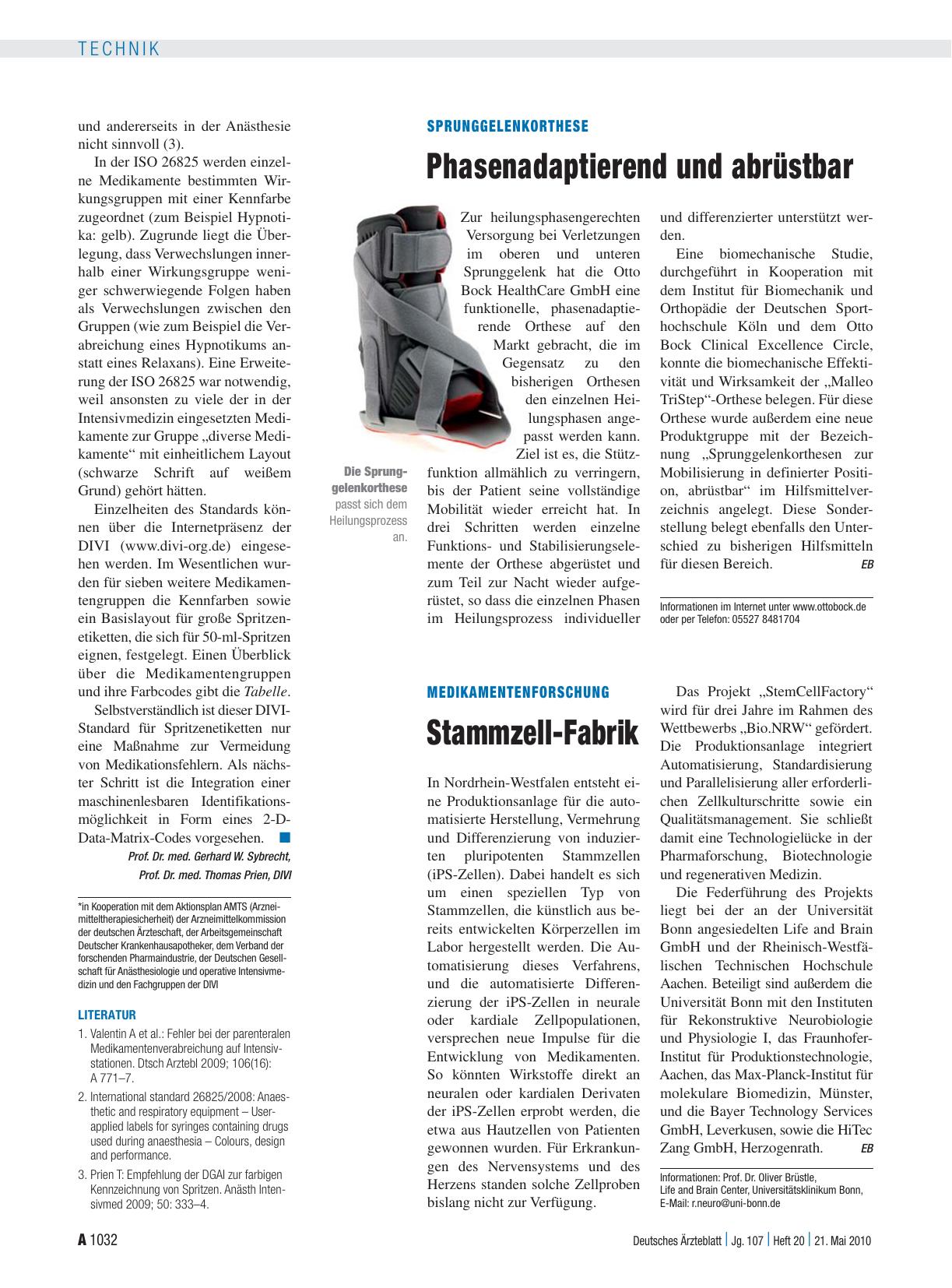 Vorschauseite 1: Sprunggelenkorthese: Phasenadaptierend und abrüstbar