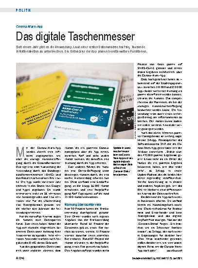 Vorschauseite 1: Corona-Warn-App: Das digitale Taschenmesser