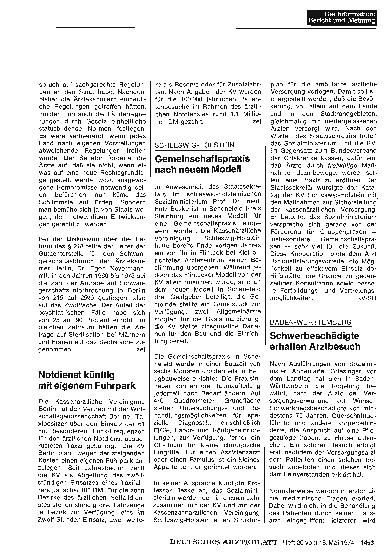 Vorschauseite 1: Baden-Württemberg: Schwerbeschädigte erhalten Arztbesuch