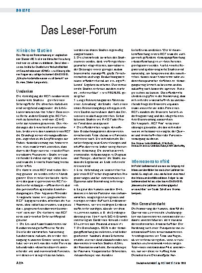 Vorschauseite 1: Klinische Studien: Umdenken