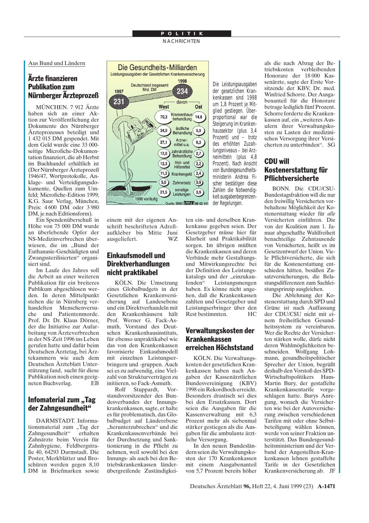 Vorschauseite 1: Die Gesundheits-Milliarden
