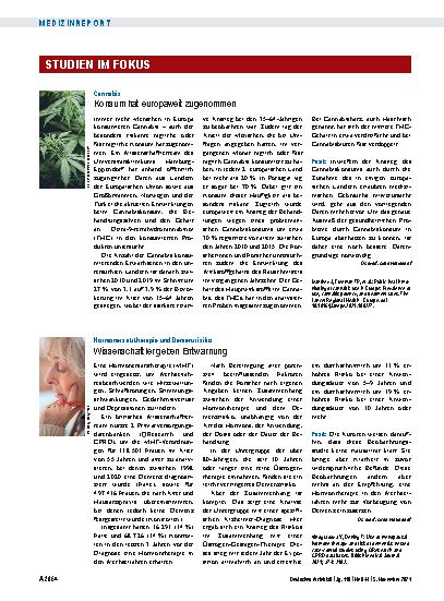 Vorschauseite 1: Cannabis: Konsum hat europaweit zugenommen