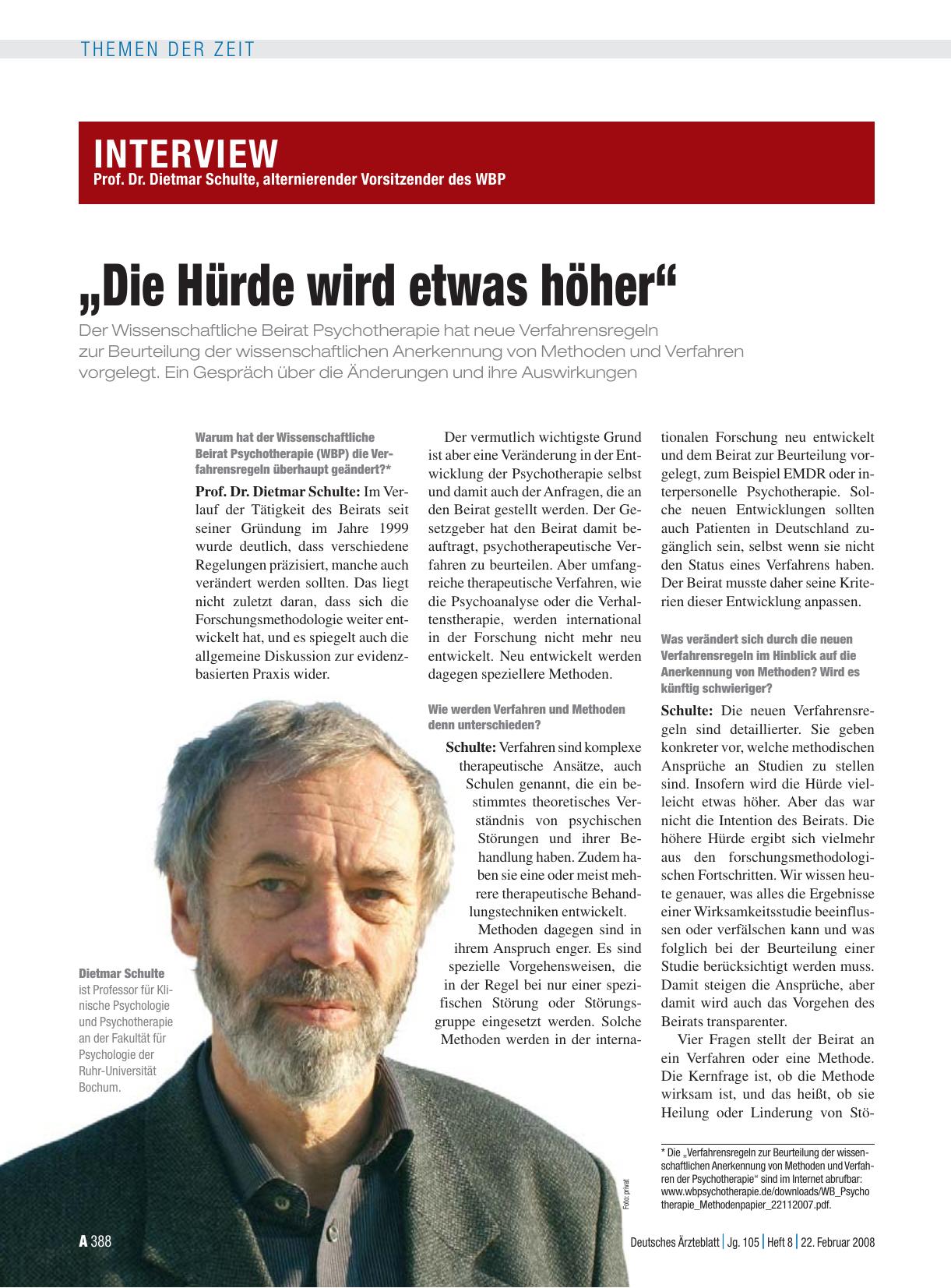 Vorschauseite 1: „Die Hürde wird etwas höher“