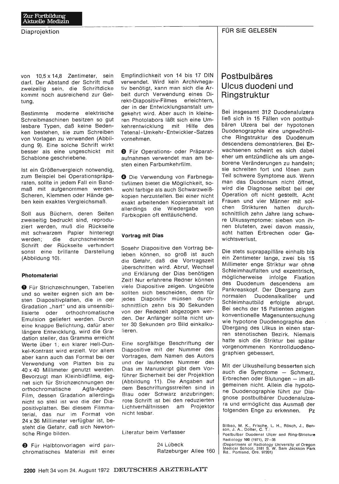 Vorschauseite 1: Postbulbäres Ulcus duodeni und Ringstruktur