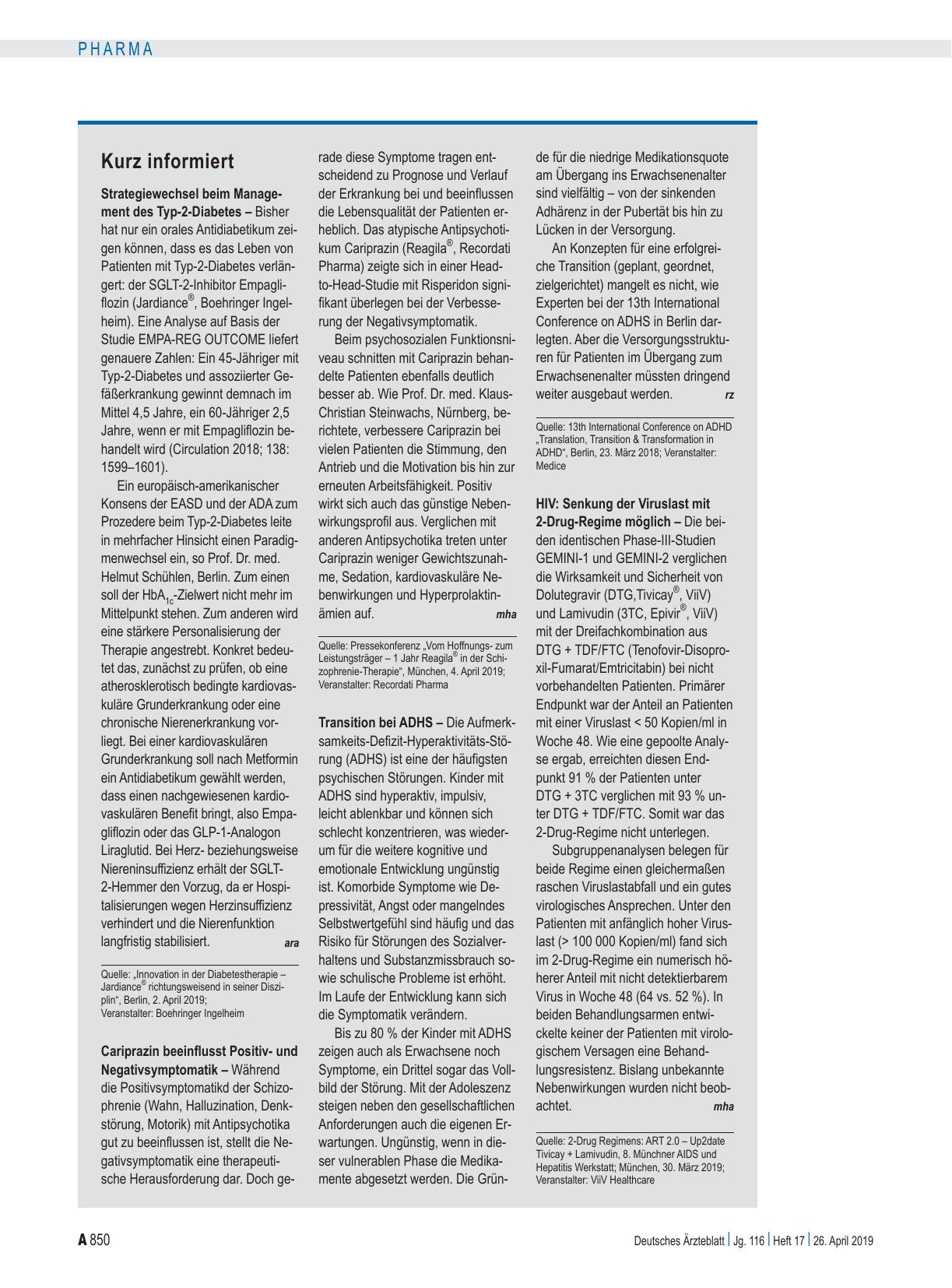 Vorschauseite 1: Kurz informiert