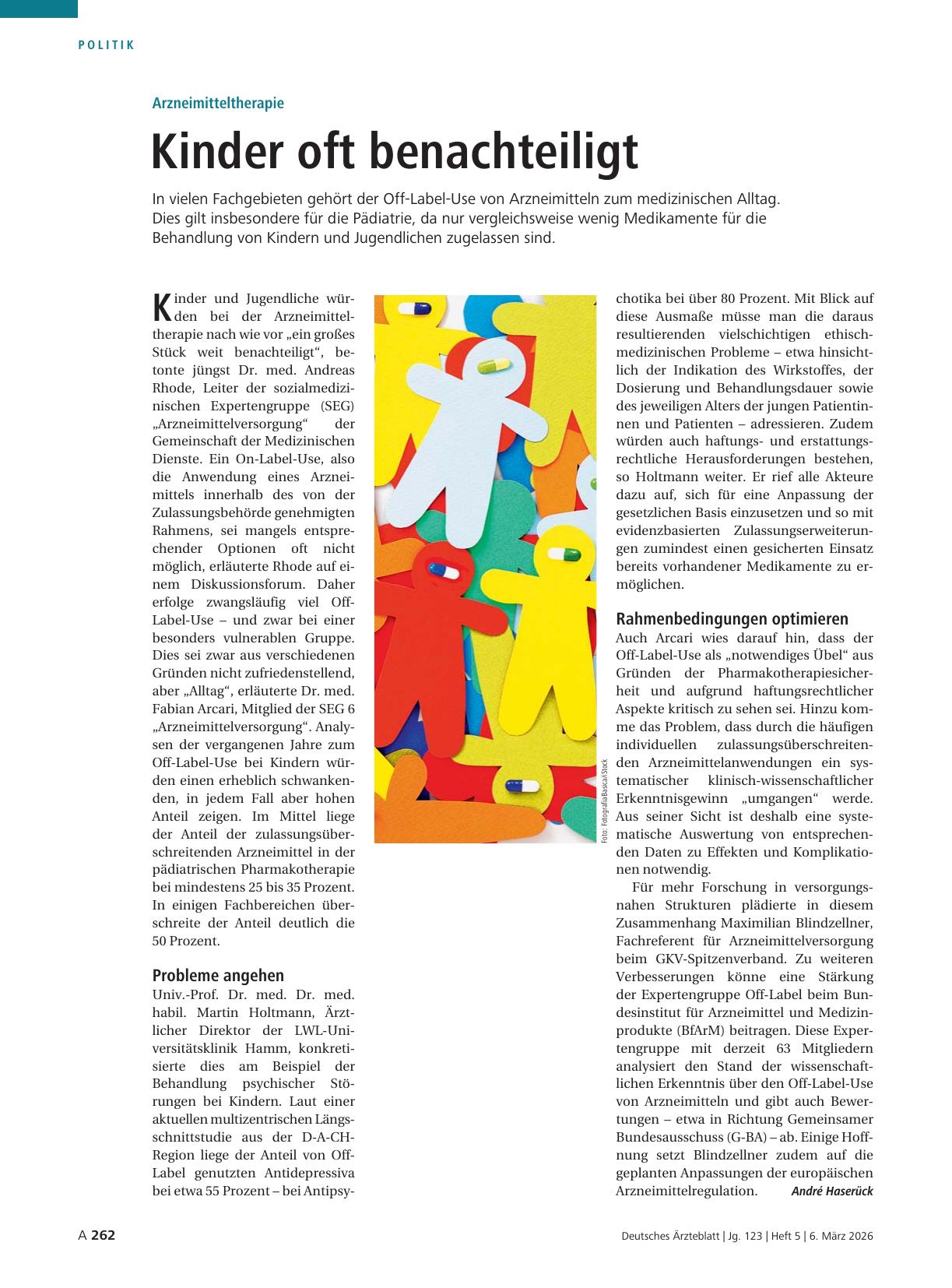 Vorschauseite 1: Arzneimitteltherapie: Kinder oft benachteiligt