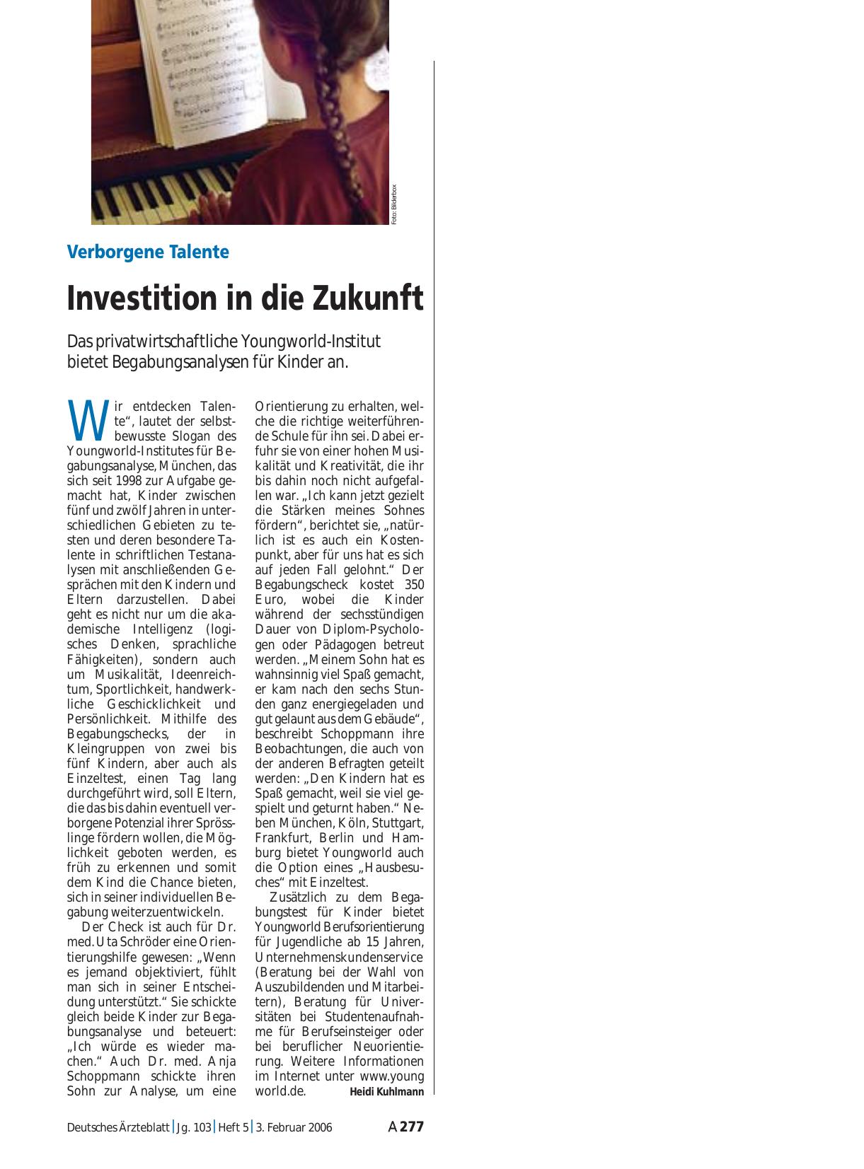 Vorschauseite 1: Verborgene Talente: Investition in die Zukunft