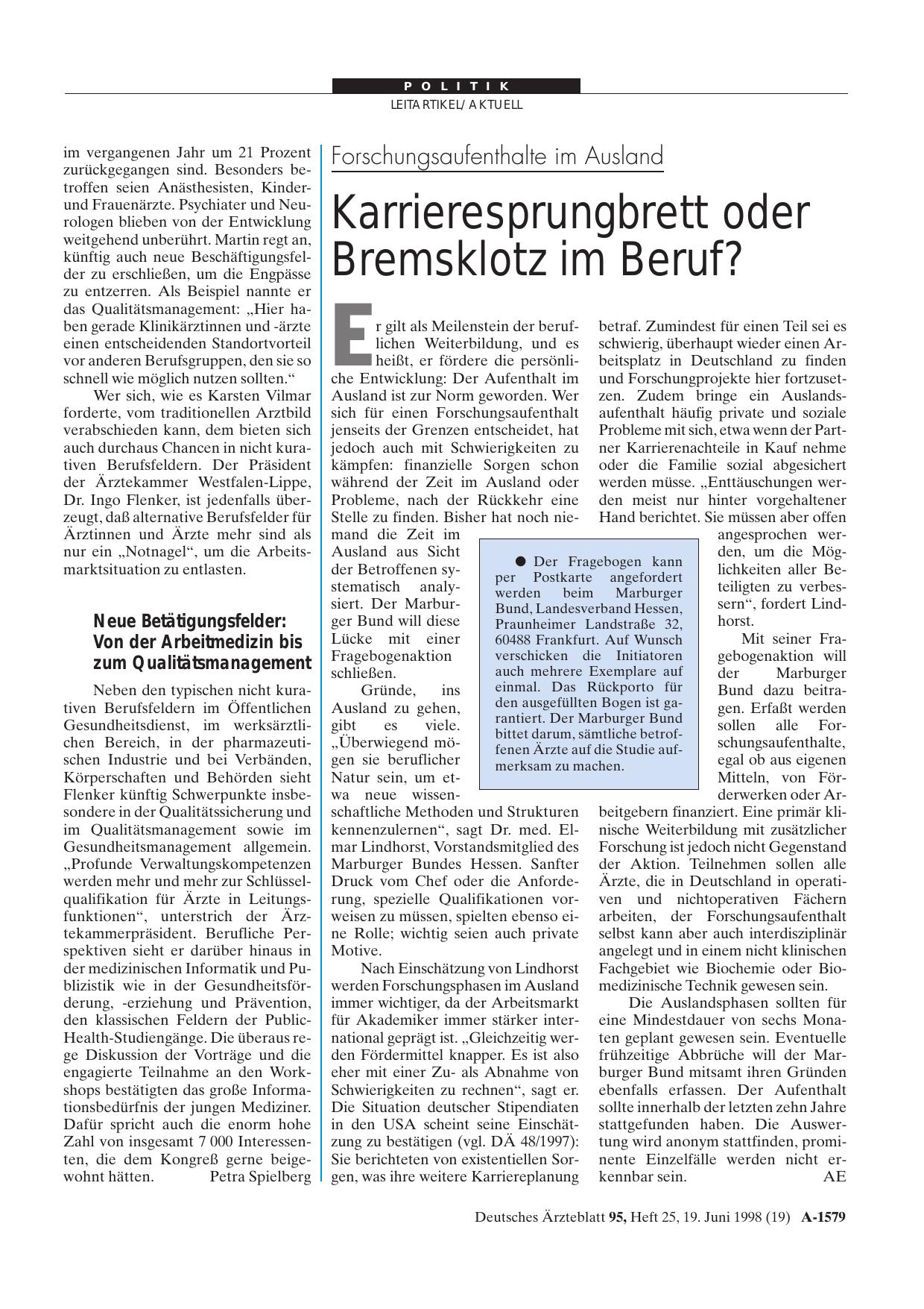 Vorschauseite 1: Forschungsaufenthalte im Ausland: Karrieresprungbrett oder Bremsklotz im Beruf?