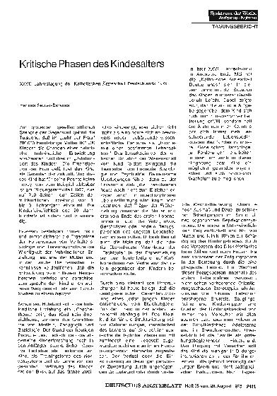 Vorschauseite 1: Kritische Phasen des Kindesalters