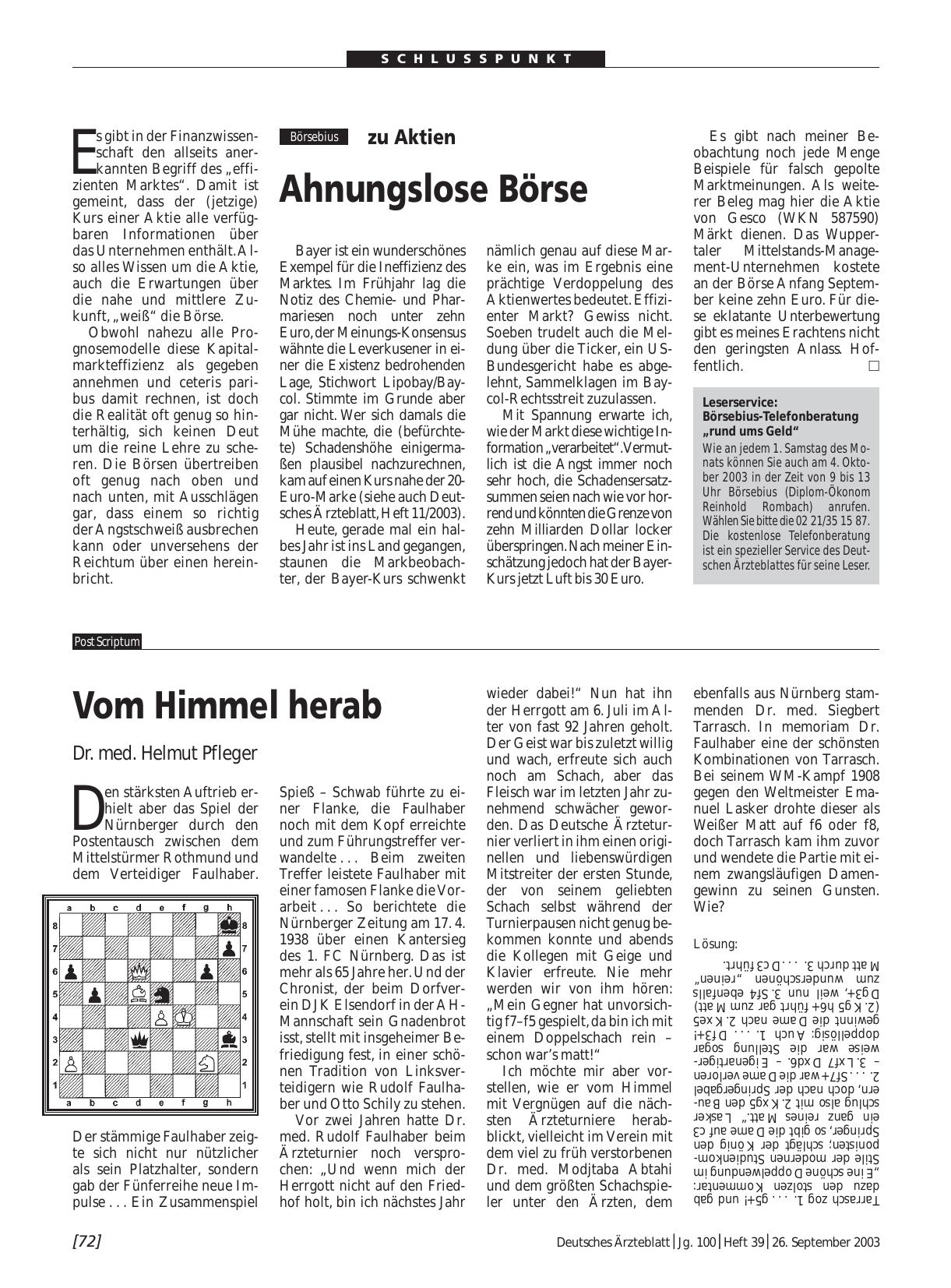 Vorschauseite 1: zu Aktien: Ahnungslose Börse