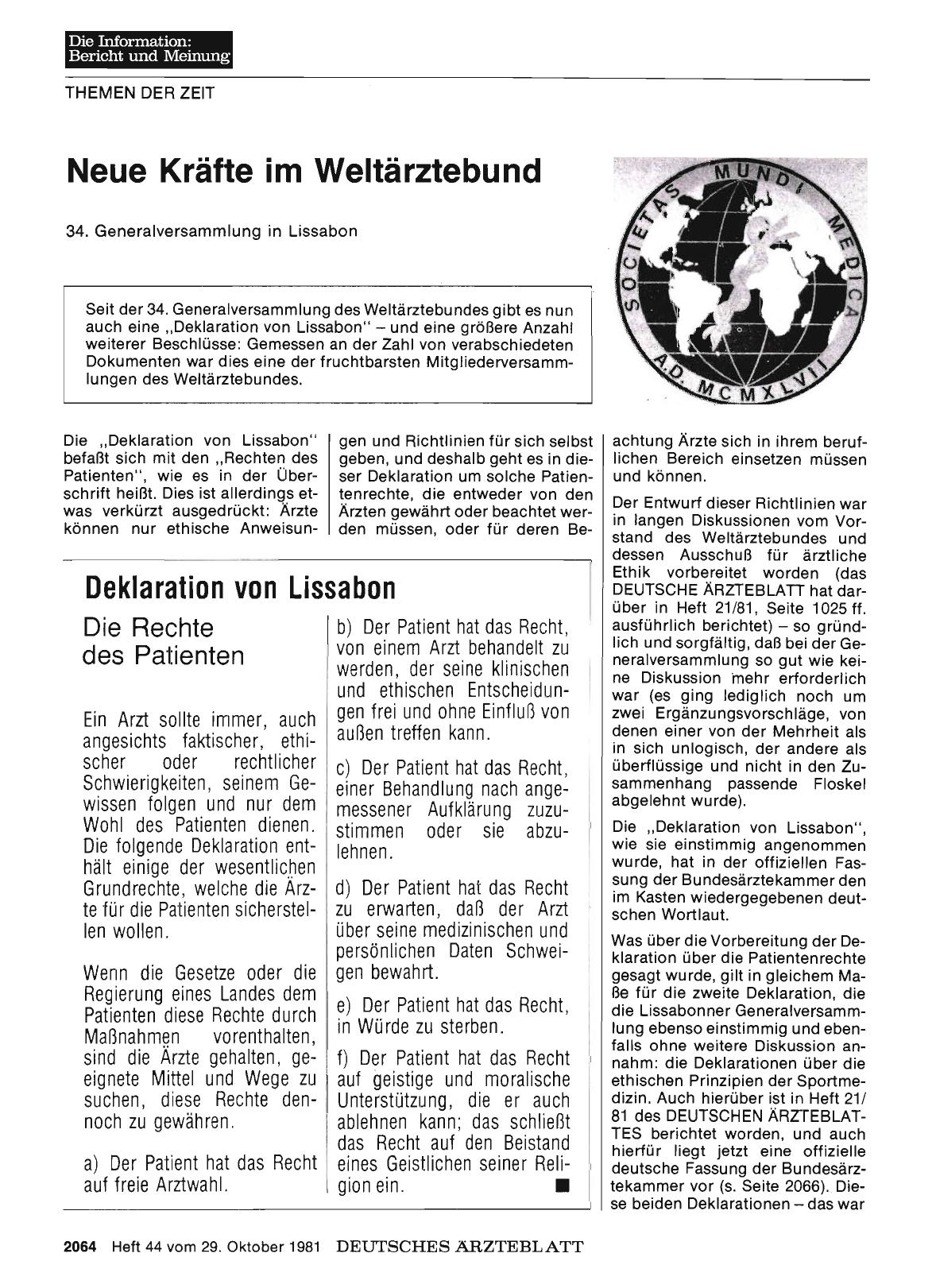 Vorschauseite 1: Deklaration von Lissabon