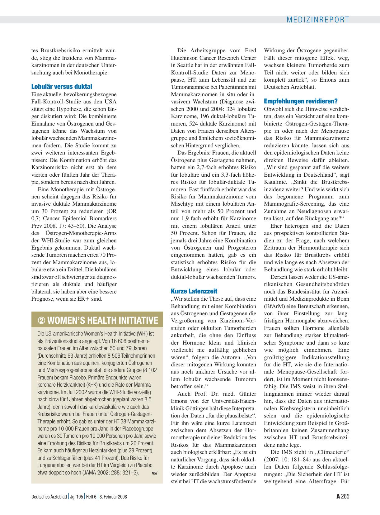 Vorschauseite 1: Women’s Health initiative
