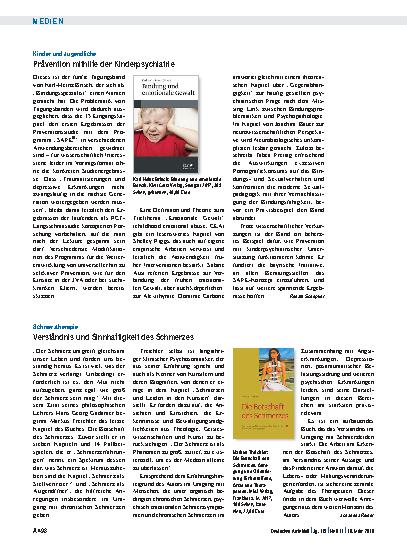 Vorschauseite 1: Kinder und Jugendliche: Prävention mithilfe der Kinderpsychiatrie