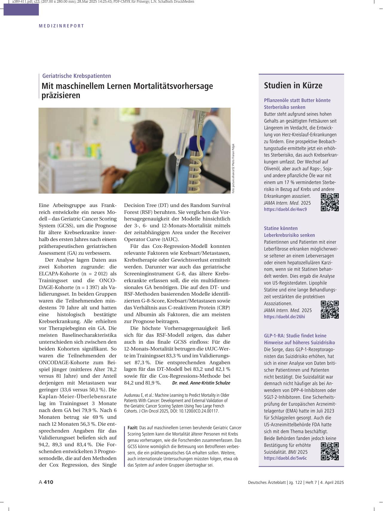 Vorschauseite 1: Studien in Kürze