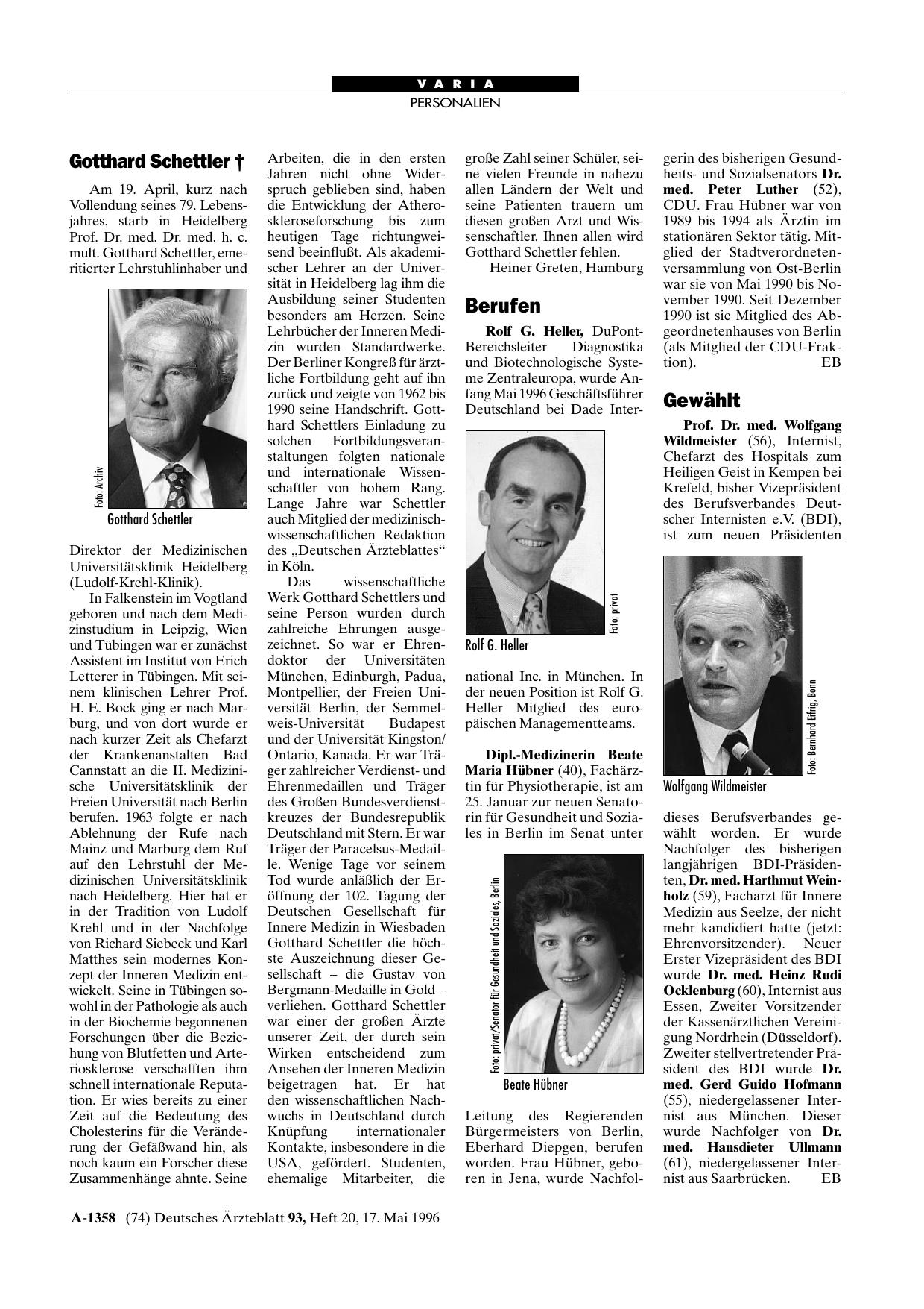 Vorschauseite 1: Verleihungen