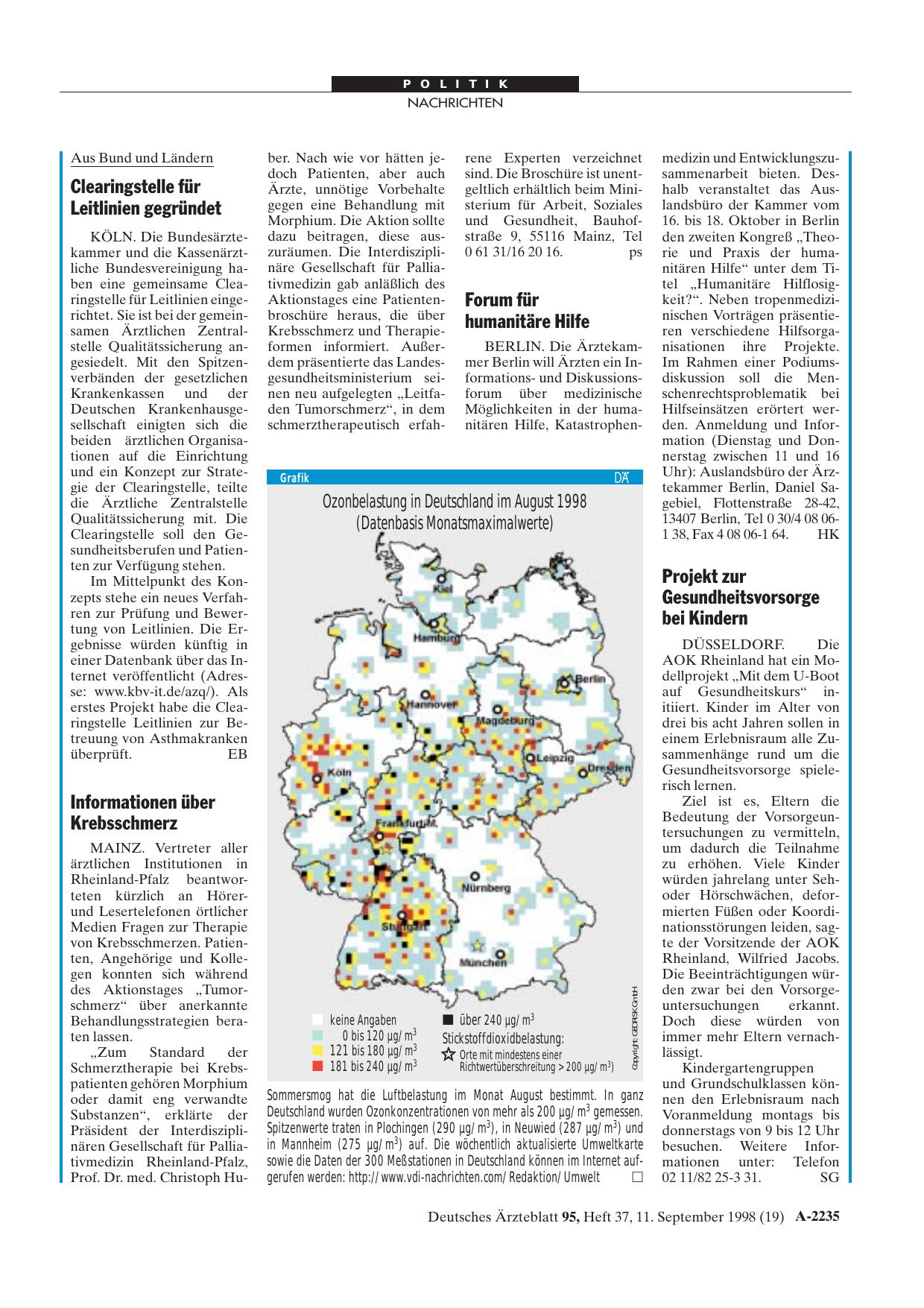 Vorschauseite 1: Forum für humanitäre Hilfe