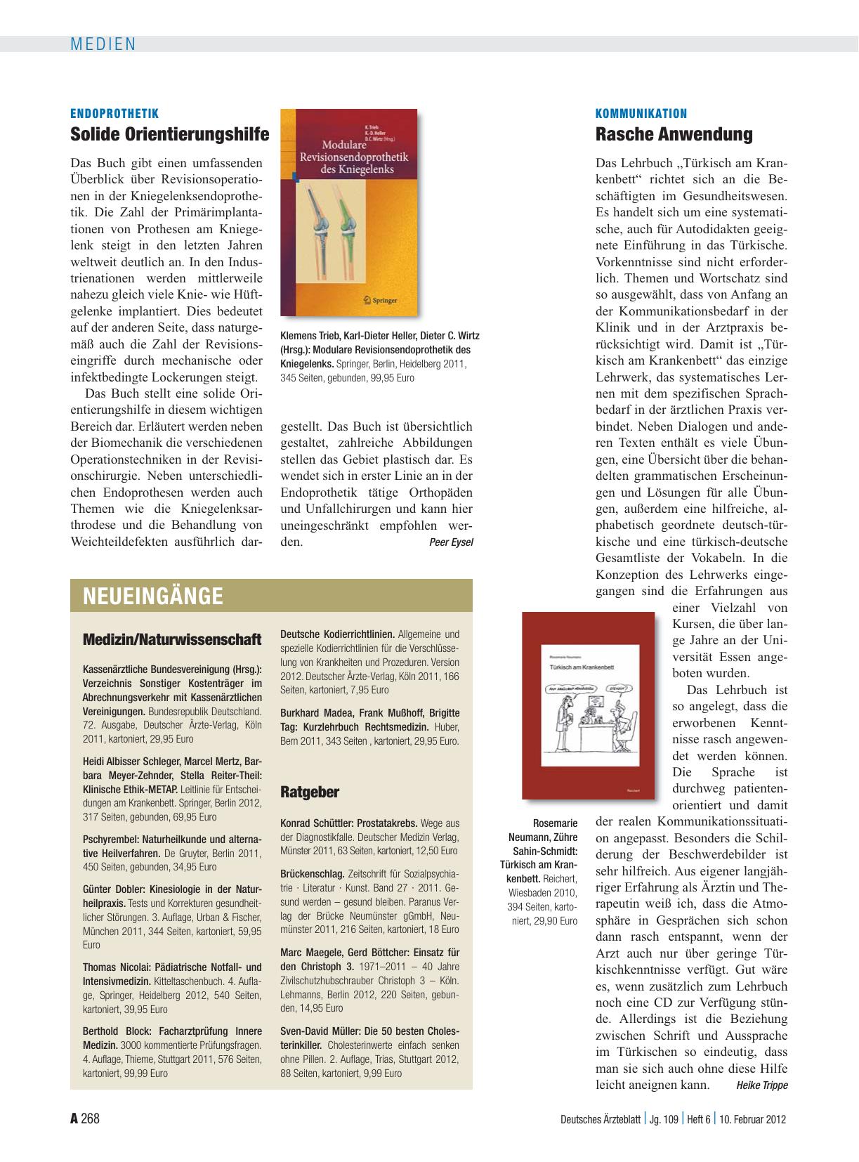 Vorschauseite 1: Neueingänge