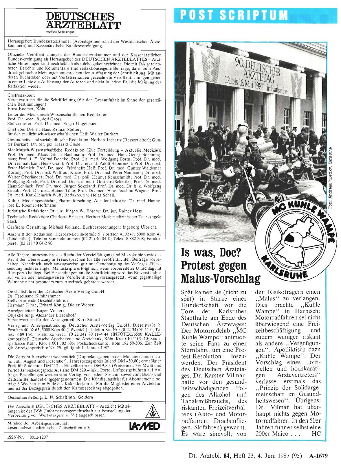 Vorschauseite 1: Is was, Doc? Protest gegen Malus-Vorschlag