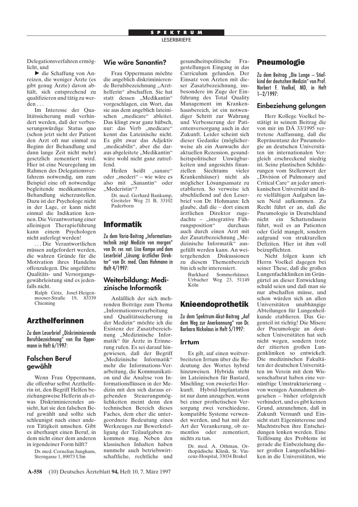Vorschauseite 1: Arzthelferinnen: Wie wäre Sanantin?