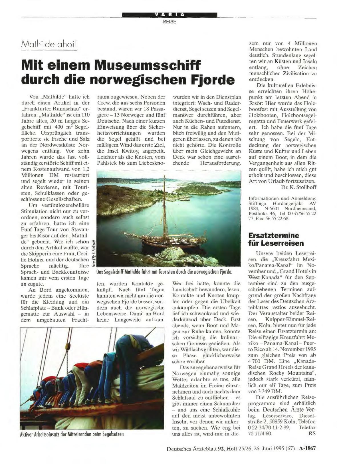 Vorschauseite 1: Ersatztermine für Leserreisen