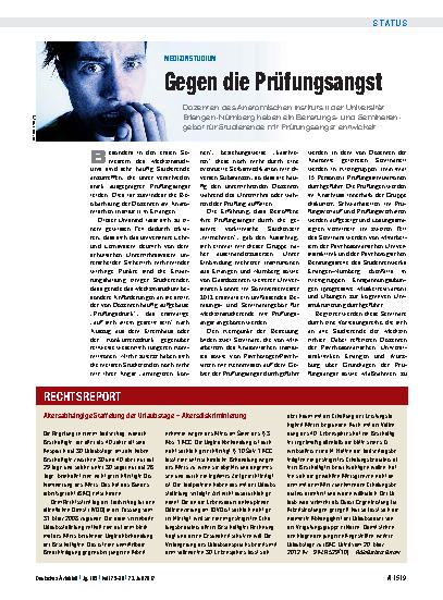 Vorschauseite 1: Medizinstudium: Gegen die Prüfungsangst