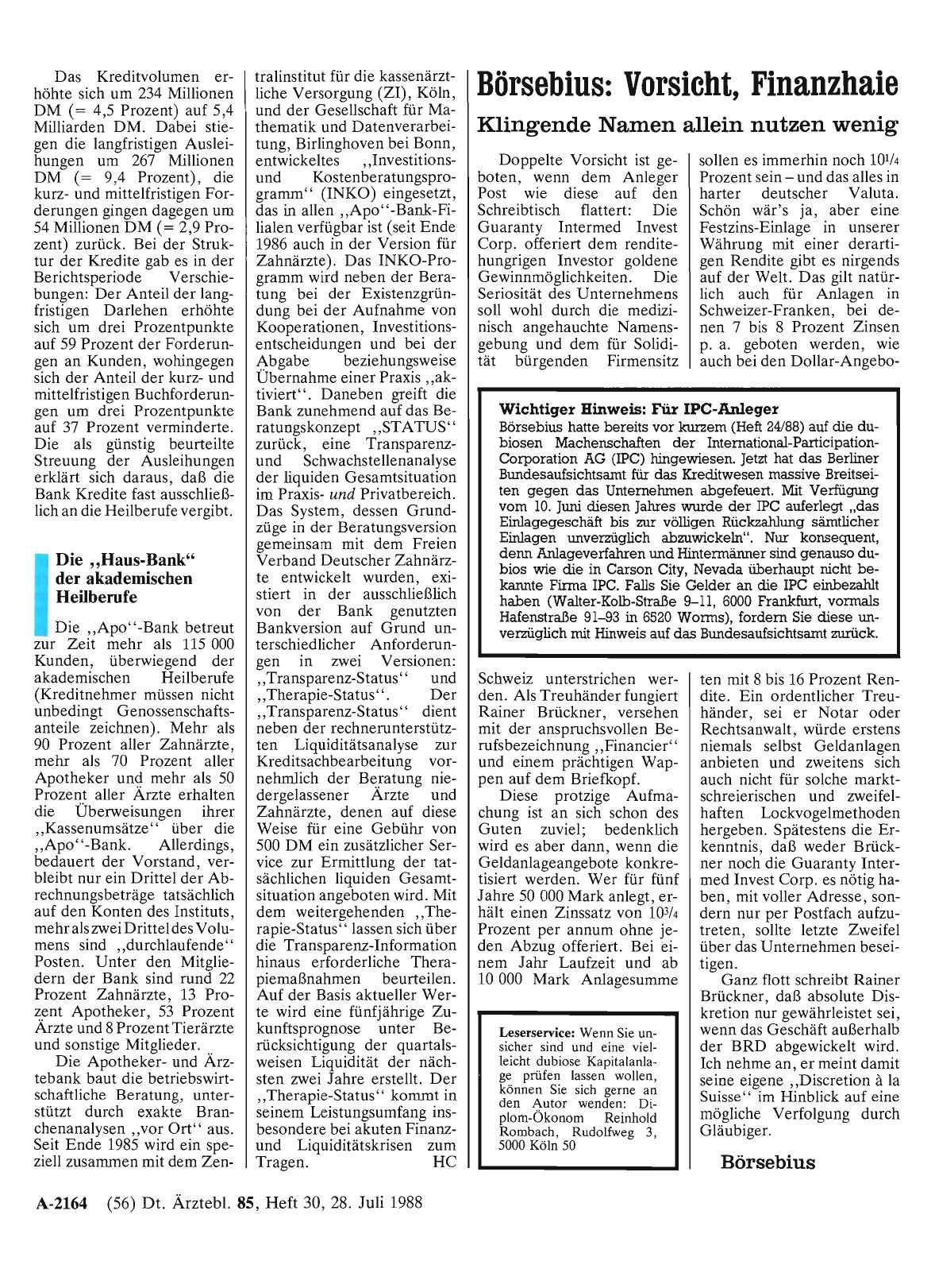 Vorschauseite 1: Börsebius: Vorsicht, Finanzhaie