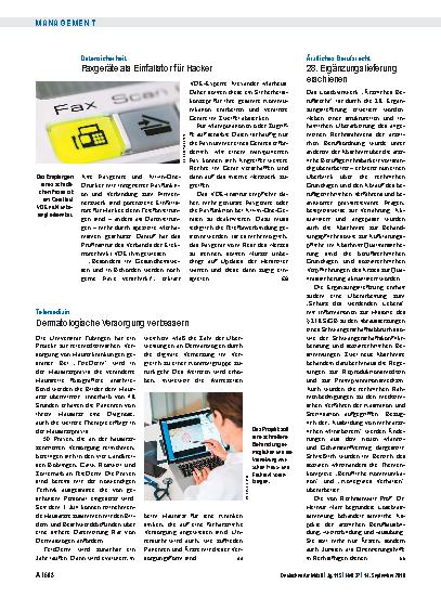 Vorschauseite 1: Datensicherheit: Faxgeräte als Einfallstor für Hacker