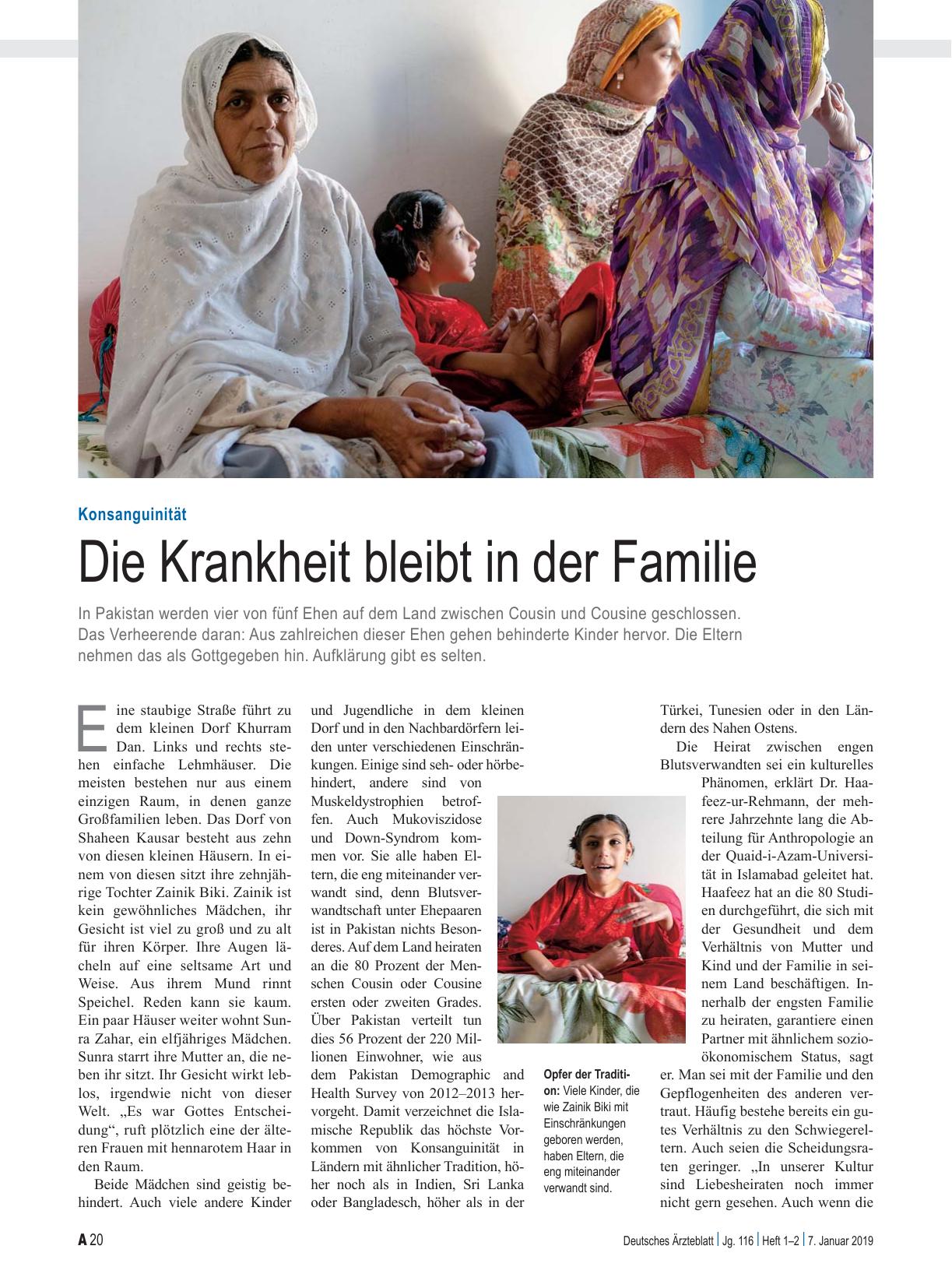 Vorschauseite 1: Konsanguinität: Die Krankheit bleibt in der Familie