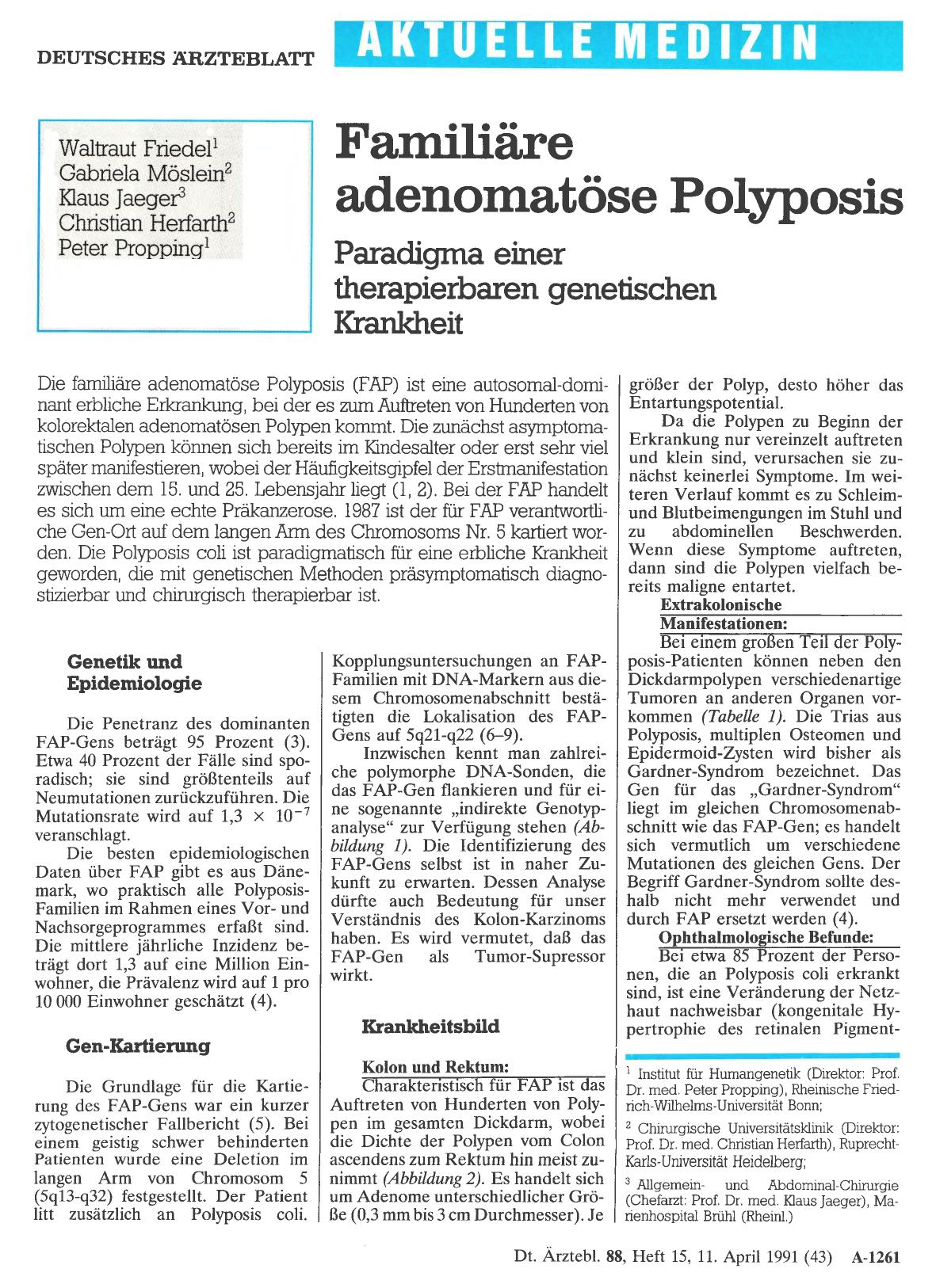 Vorschauseite 1: Familiäre adenomatöse Polyposis