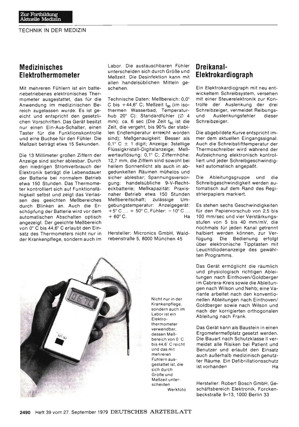 Vorschauseite 1: Medizinisches Elektrothermometer