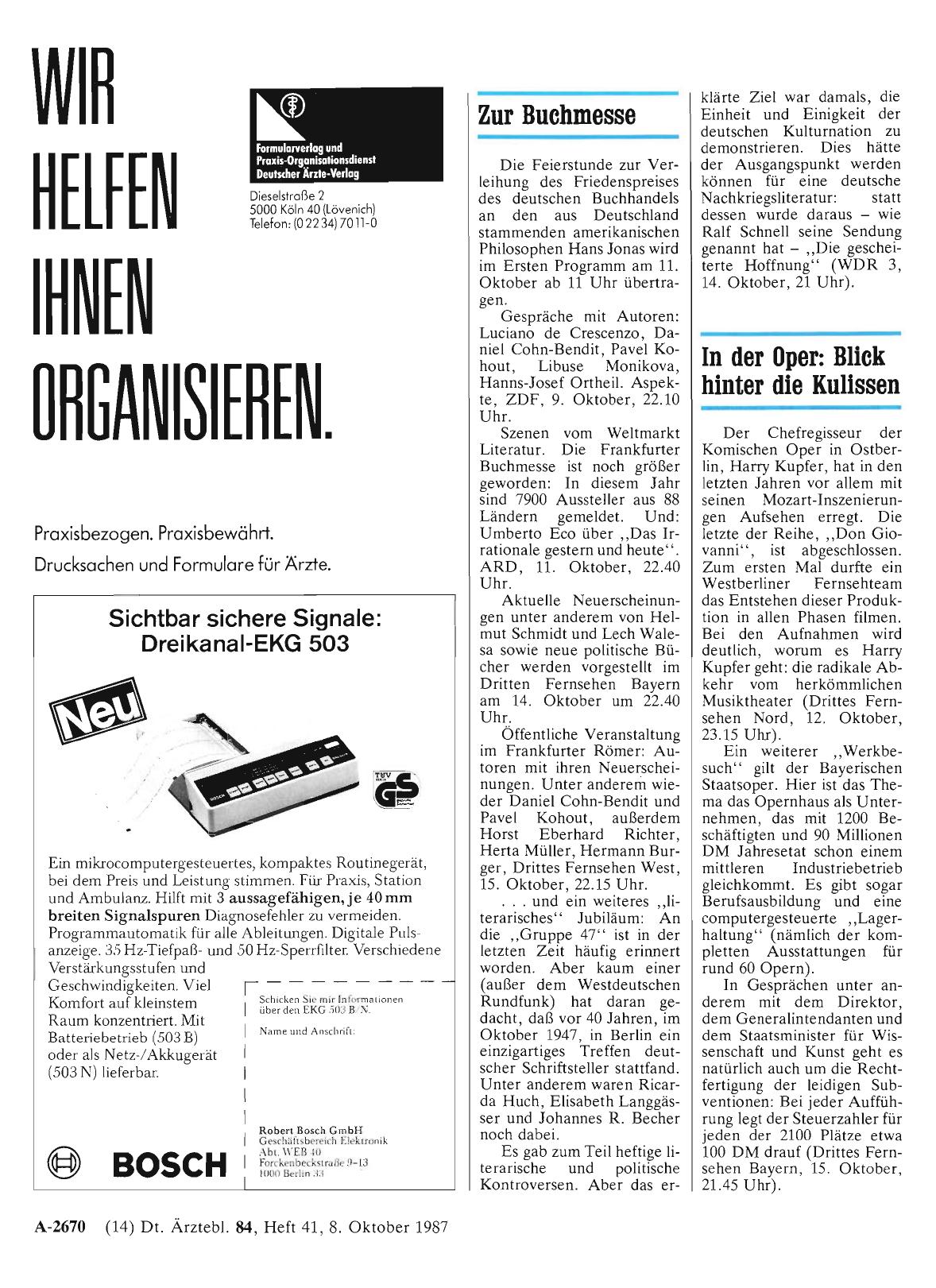 Vorschauseite 1: In der Oper: Blick hinter die Kulissen
