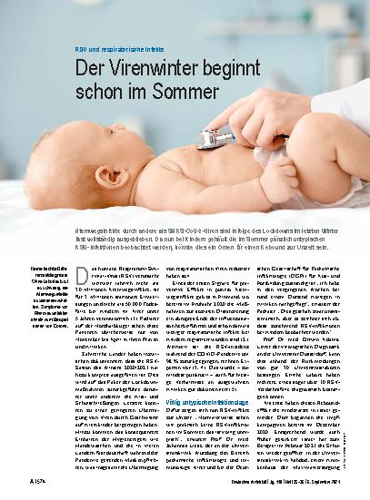 Vorschauseite 1: RSV und respiratorische Infekte: Der Virenwinter beginnt schon im Sommer