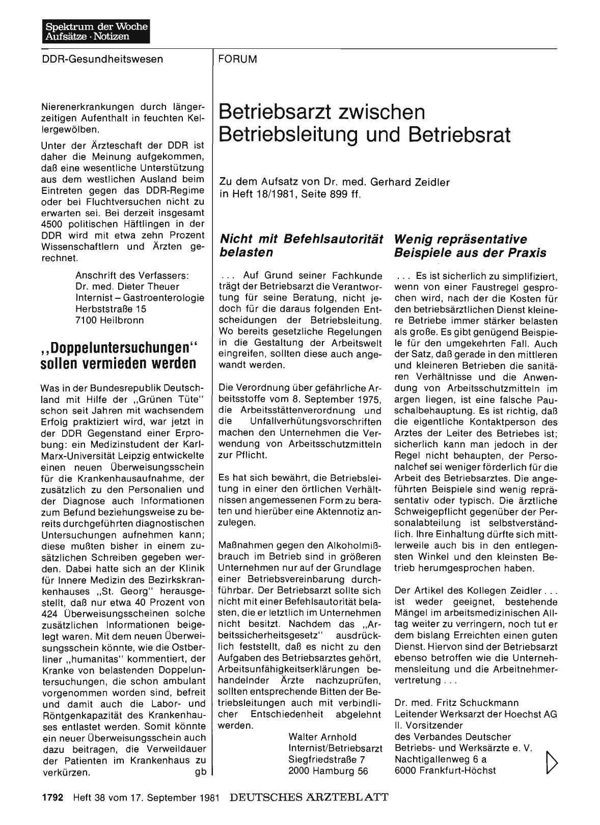 Vorschauseite 1: „Doppeluntersuchungen" sollen vermieden werden