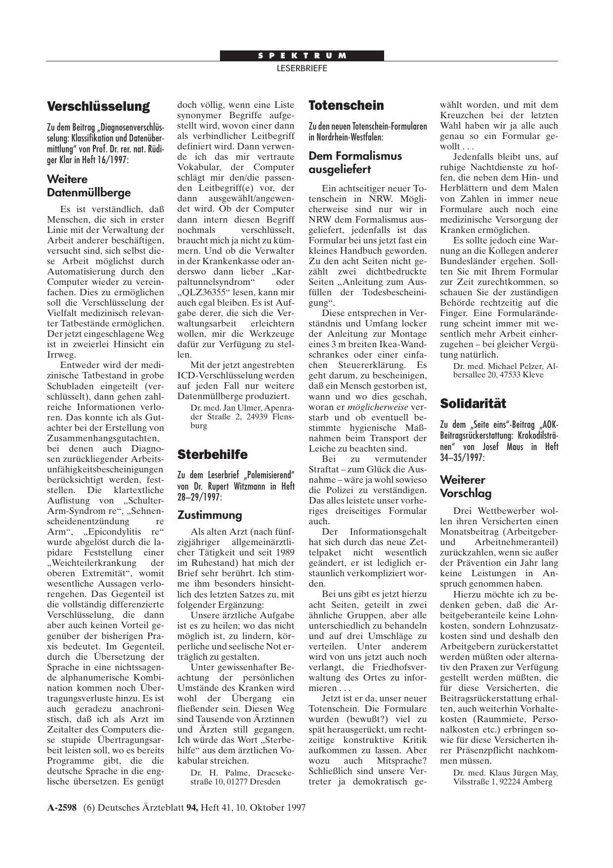 Vorschauseite 1: Totenschein: Dem Formalismus ausgeliefert
