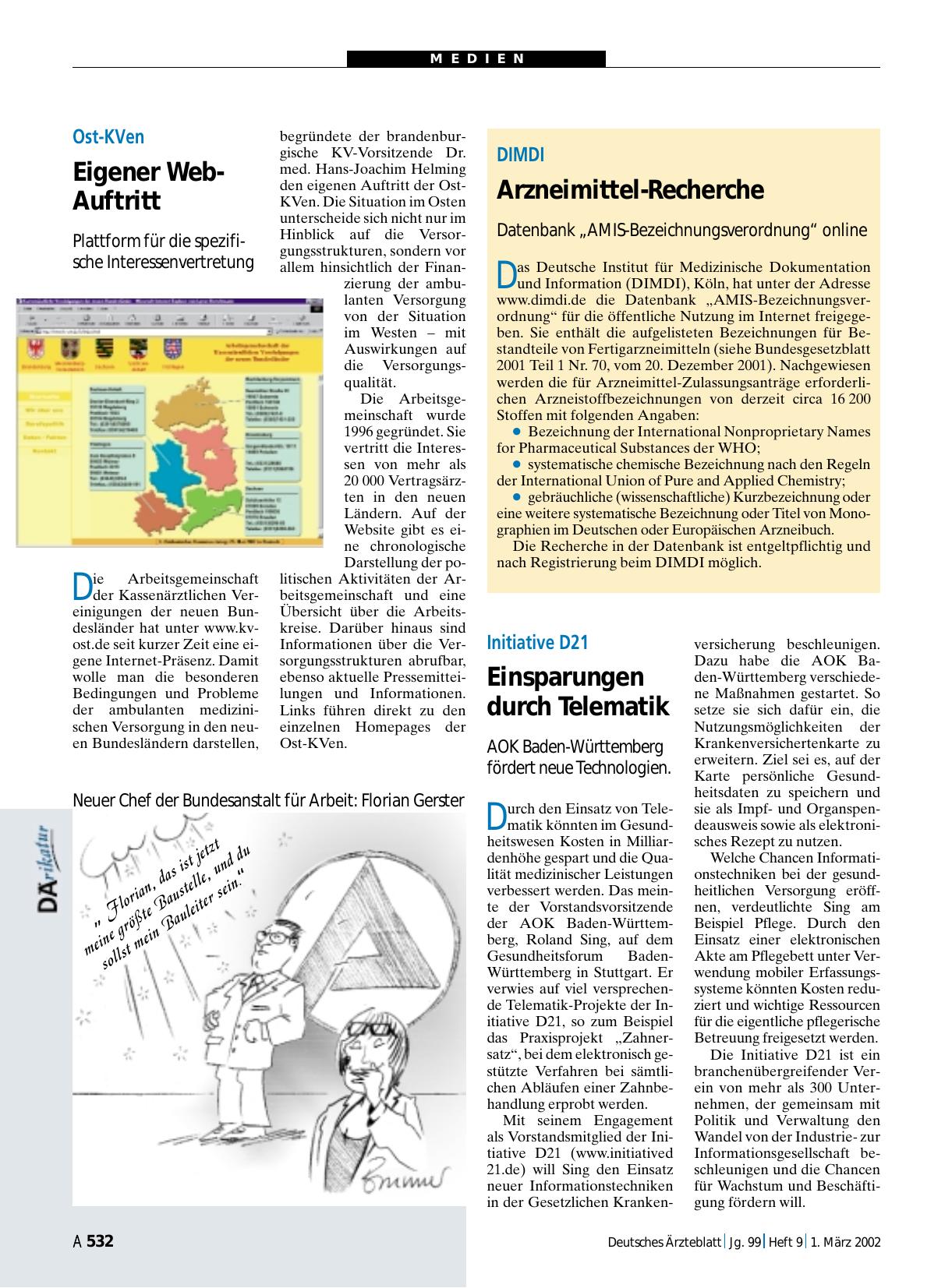 Vorschauseite 1: Ost-KVen: Eigener Web-Auftritt