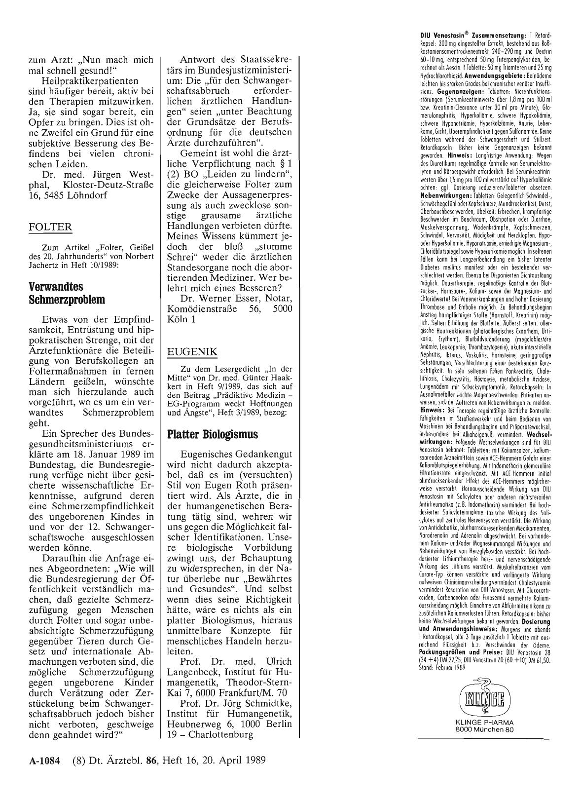 Vorschauseite 1: EUGENIK: Platter Biologismus