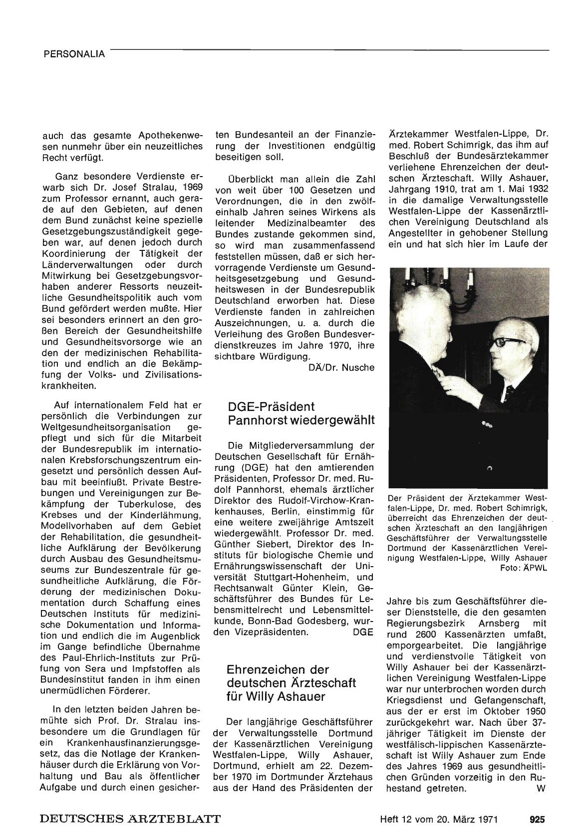 Vorschauseite 1: DGE-Präsident Pannhorst wiedergewählt