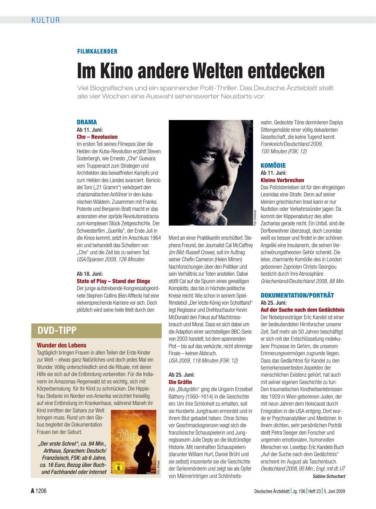 Vorschauseite 1: Filmkalender: Im Kino andere Welten entdecken