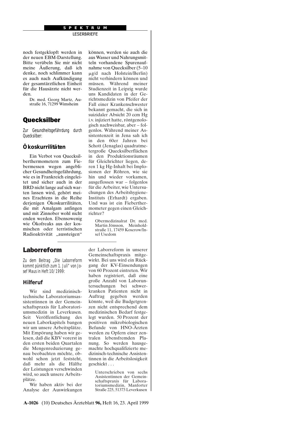 Vorschauseite 1: Quecksilber: Ökoskurrilitäten