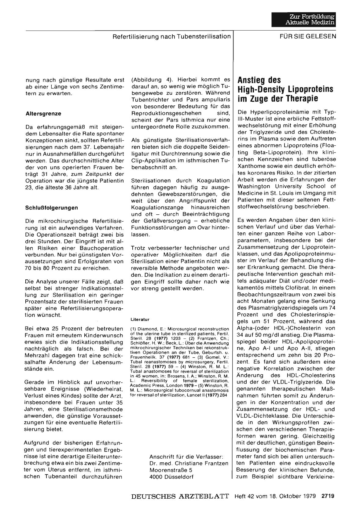 Vorschauseite 1: Anstieg des High-Density Lipoproteins im Zuge der Therapie