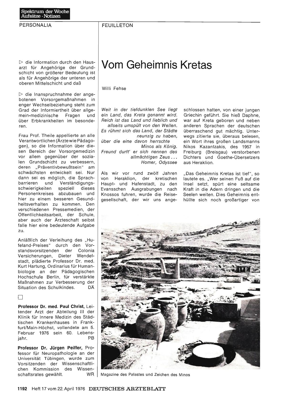 Vorschauseite 1: Professor Dr. Jürgen Peiffer