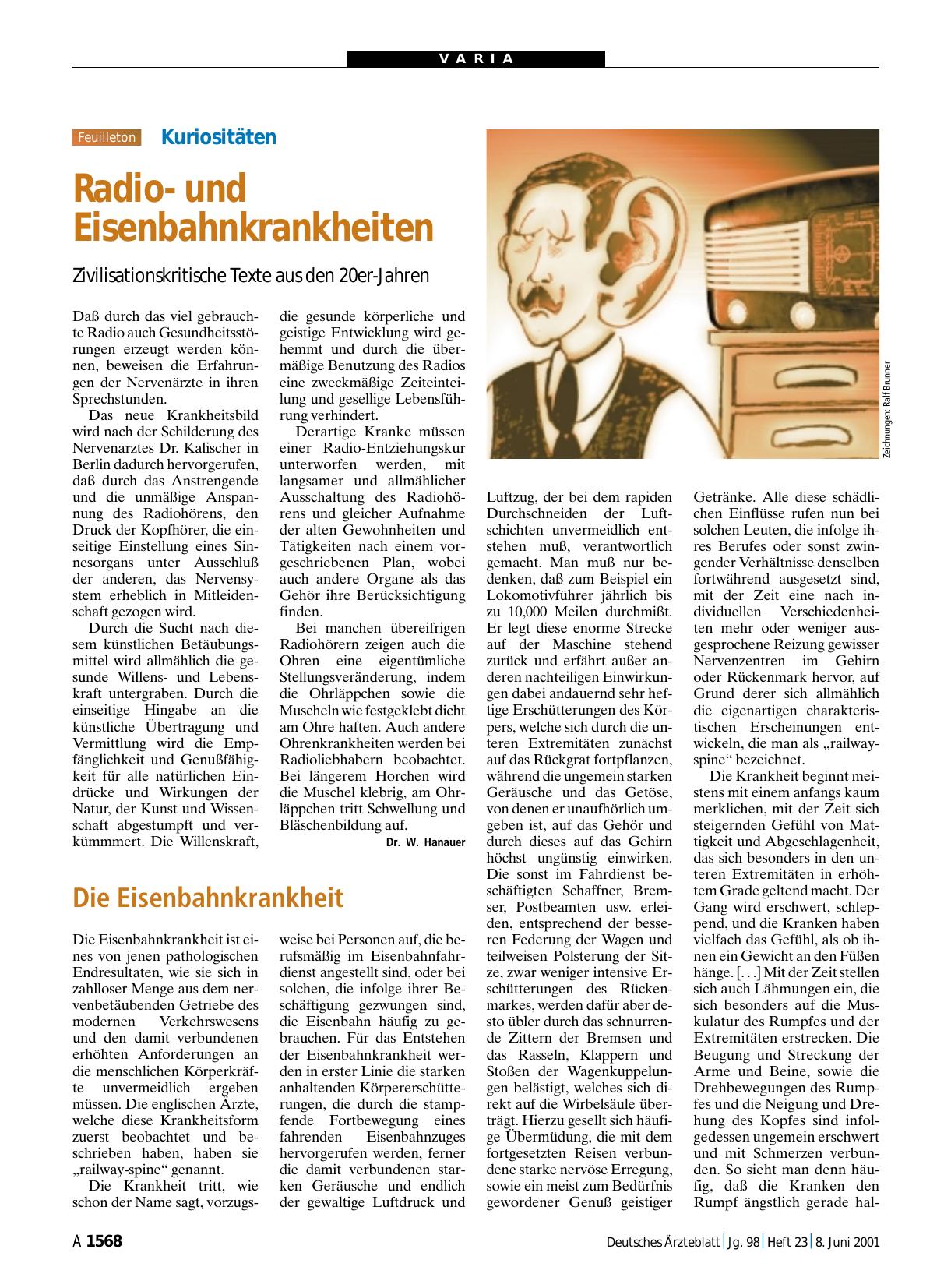 Vorschauseite 1: Die Eisenbahnkrankheit