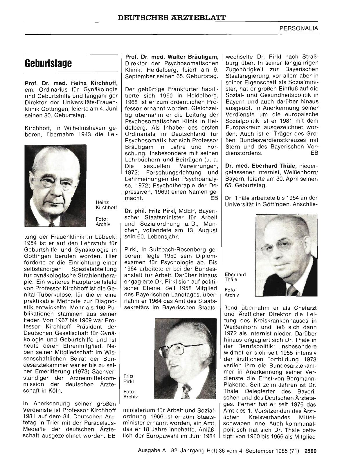 Vorschauseite 1: Geburtstage
