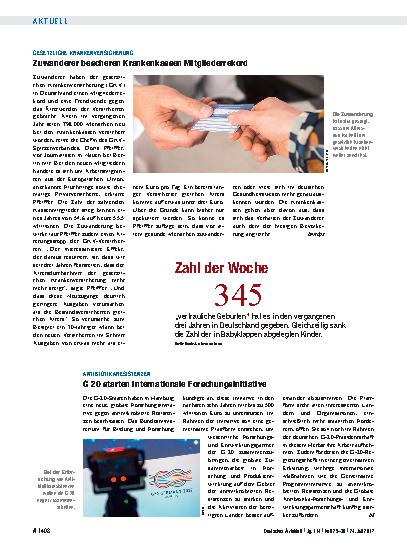 Vorschauseite 1: Gesetzliche Krankenversicherung: Zuwanderer bescheren Krankenkassen Mitgliederrekord