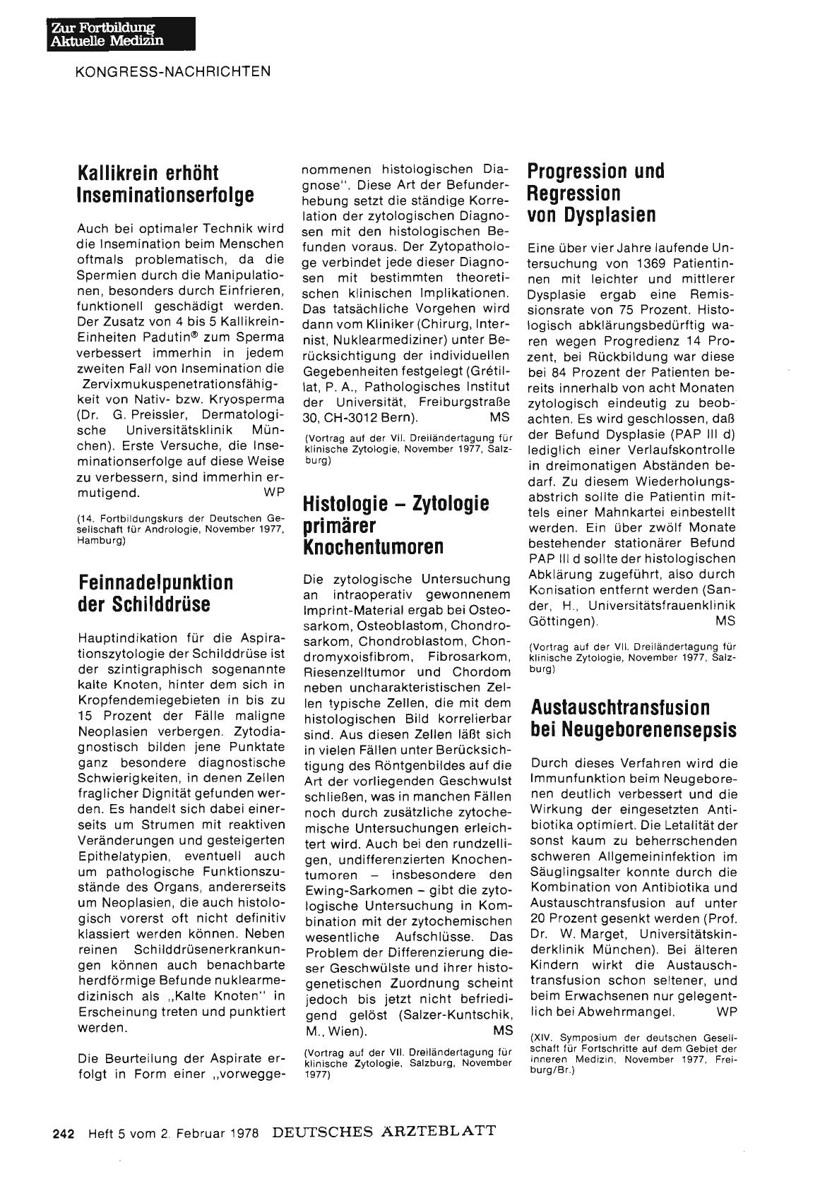 Vorschauseite 1: Kallikrein erhöht Inseminationserfolge